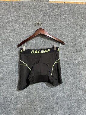 Baleaf Cycling Shorts Mens Large Black Padded Chamois Liner Bike Stretch Road